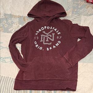 Aeropostale Burgundy Hoodie with Logo
